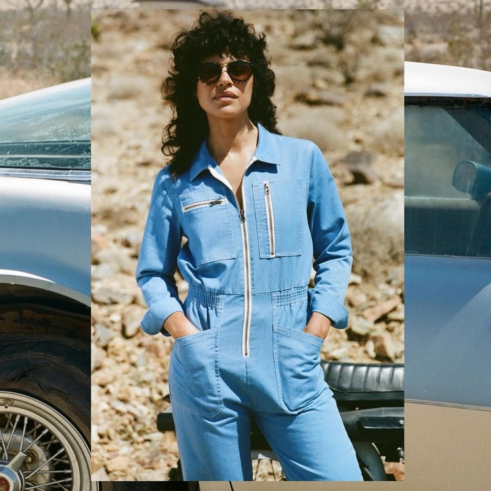 Atwyld Cadet Jumpsuit Coveralls - Stone Blue - XS - NWT - discontinued item